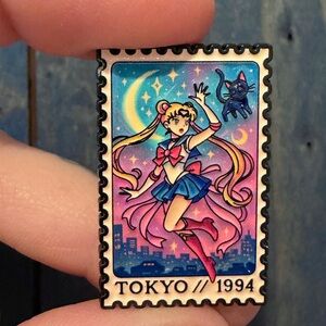 Sailor Moon Postage Stamp Style Pin Tokyo 1994